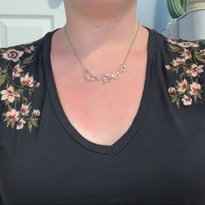 Silver celestial necklace
